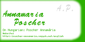 annamaria poscher business card